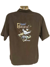 Tommy Bahama Vintage Brown Hawaiian Aloha Silk Embroidered Button Up Shirt Large - £79.02 GBP