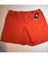 NWT Lauren Active Ralph Lauren Sz 12 Orange Shorts Silver Tone Hardware - £22.91 GBP