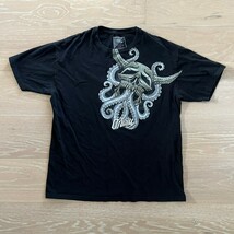 O&#39;neill Goth Black Skull Octopus Black Slim Fit Tee Large - $29.99