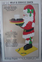 Christmas Wood Pattern Milk &amp; Cookies Santa - $6.99