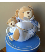 Kaloo Bear Blue Musical Pull in Box NEW!! White Blue Hearts Momma and Baby - €58,31 EUR
