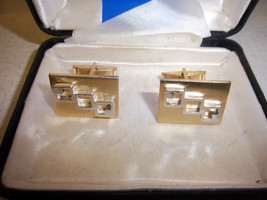 vintage embassy styles for men cufflinks set gold &amp; silver mid century cufflinks - £7.08 GBP