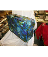 COOL suitcase blue purple floral vintage canvas cloth Skyway brand locki... - €43,73 EUR