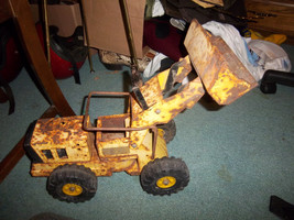 FREE SHIP Tonka Toy front end loader land mover vintage 1970&#39;s metal rusty shabb - £39.32 GBP