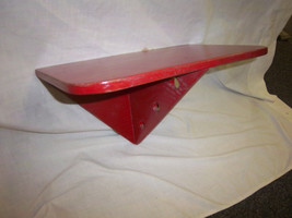 FREE Shipping Red art deco Wood Shelf painted red and distressed repurpo... - $29.99