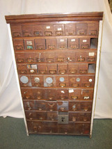 FREE SHIPPING upcycled repurposed 58 drawer industrial hardware storage ... - $1,175.00