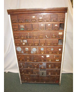 FREE SHIPPING upcycled repurposed 58 drawer industrial hardware storage ... - $1,175.00