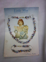 FREE SHIPPING Necklace Bracelet Set Little Miss Vintage new old stock ch... - £23.59 GBP