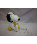 FREE Shipping SNOOPY pull toy peanuts charlie brown woodstock ears twirl... - $70.00 CAD