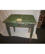 FREE SHIPPING upcycled repurposed shabby chic green table great for yard, deck,  - $99.99