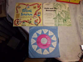 Free Ship Vintage playmate Childrens record 45 rpm  lot of 3 Jack and the Beanst - £7.05 GBP