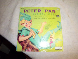 Free Ship Vintage playmate Childrens record 45 rpm Peter Pan musical story- pete - £5.49 GBP