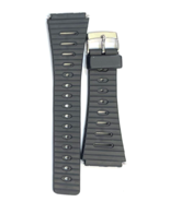 18mm Flex-On Black Sportstrap Waterproof Watch Band With Stainless Steel... - $15.63