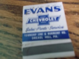 Evans Chevrolet Matchbook  - £6.27 GBP