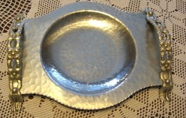 Rodney Kent-Hammered Aluminum-Footed Casserole Server w/ Handles-50&#39;s - £9.59 GBP