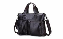 Business Briefcase Men Genuine Leather Messenger Handbag - £78.97 GBP