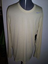 MENS NIKE DRI-FIT L/S TEE T SHIRT ATHLETIC RUNNING PALE YELLOW NEW $50 S... - £31.41 GBP