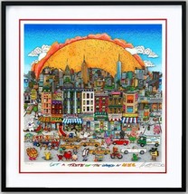 Charles Fazzino &quot;Taste The World In Ny&quot; 3D Construction Serigraph H/S Framed Coa - £1,601.68 GBP