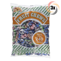 3x Bags Alberts Fruit Flavored Chews Assorted Flavors | 240 Candies Per Bag - £25.14 GBP