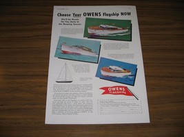1945 Print Ad Owens Flagships Boats, Cruisers Sailboat Baltimore,MD - £7.39 GBP