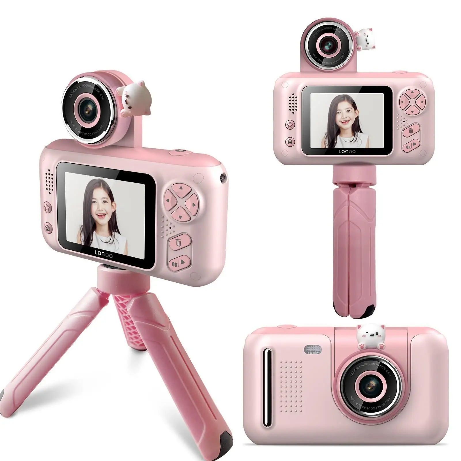  2 4 inch high definition mini children s digital camera for video recording 180 degree thumb200