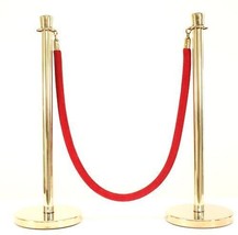 Rope Stanchion, 2 Taper Posts, Gold Polished &amp; 1 Rope - £110.78 GBP
