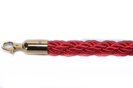 RED Braided Rope in 60&quot; with 1.75&quot; Diameter (Gold Finished) - £21.36 GBP