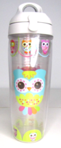 Tervis Owl Birdies 24 Oz. Water Bottle Flip Top Lid Travel - $14.68