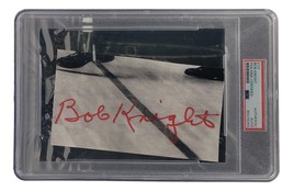 Coach Bob Knight Signed Slabbed Indiana Hoosiers Cut Signature PSA/DNA 85076355 - £155.06 GBP