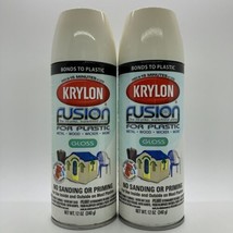 2 Pack - Krylon Fusion for Plastic Spray Paint - Dover White - Gloss (2322) - £29.71 GBP