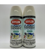 2 Pack - Krylon Fusion for Plastic Spray Paint - Dover White - Gloss (2322) - £30.44 GBP