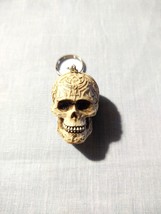 Resin 3D Tribal Tattoo Design Skull Head Cranium Driver Key Chain Ring - £7.90 GBP