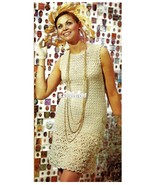 1970s Basic Sleeveless Dress with Flower Pattern - Crochet pattern (PDF ... - £2.94 GBP