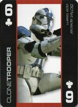 CLONE TROOPER 2011 STAR WARS VILLAINS 6 of CLUBS PLAYING CARD - £1.38 GBP