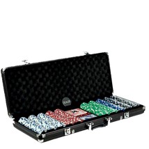 500 Chips Black Aluminum Case Poker Set - £51.92 GBP