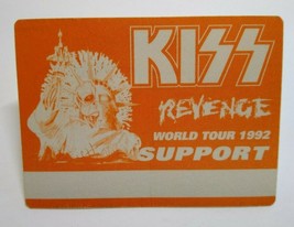 Kiss Revenge Backstage Pass Original Hard Rock Music Concert Tour Orange Skull - £10.39 GBP