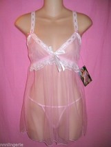 Dreamgirl Lingerie Sexy Luscious Lady Mesh Babydoll and Thong Set - £19.17 GBP