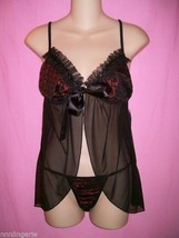 Dreamgirl Sexy Romantically Paris Babydoll and Thong Set - £18.79 GBP