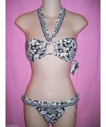 Victoria&#39;s Secret Beach Sexy Ruffled Floral Bandeau Two Piece Bikini Swi... - $46.48 CAD