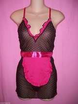 Naughty and Nice Lingerie Famous Maker Plus Size Spicy Chemise and Thong... - $28.99