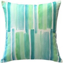 Karalina Beach Glass Blue Throw Pillow 20x20, Complete with Pillow Insert - £42.58 GBP