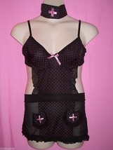 Naughty and Nice Lingerie Famous Maker Plus Size 3Pc Say Ahh! Apron, Hat... - $28.99