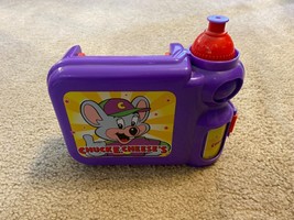 Vintage Chuck E Cheese's Lunchbox With Thermos purple red 2011 - $27.83