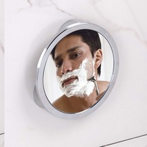 Metal Suction Shower Mirror 5.75&quot; x 5.75&quot; Chrome - $51.47
