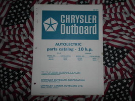 1973 Chrysler Hors-Bord 10 HP Parties Catalogue Autolectric - £15.64 GBP