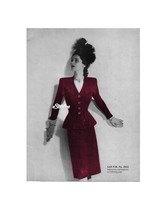 1940s Peplum Blouse Jacket with Slim Skirt - Knit pattern (PDF 4751) - £2.99 GBP