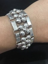 vintage mid century texco Mexico sterling silver bracelet 46.5 Grams 7.5” - £298.64 GBP