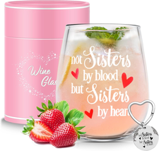 Funny Gifts for Women, Not Sisters by Blood but Sisters by Heart, 16Oz Stemless  - £19.89 GBP