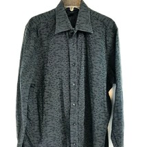 Express Design Studio Shirt Size XXL Black Gray Unique Design Modern Fit Mens - £13.97 GBP