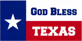 God Bless Texas Decal Vinyl Bumper Sticker (3.75"X7.5") - £8.78 GBP